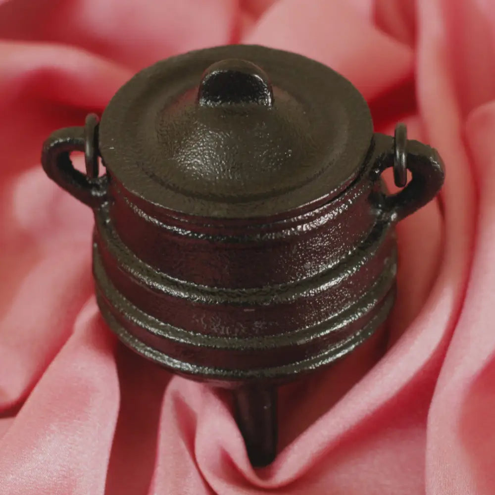 Earthy Cast Iron Cauldron for Rituals Incense and Potions Cauldron