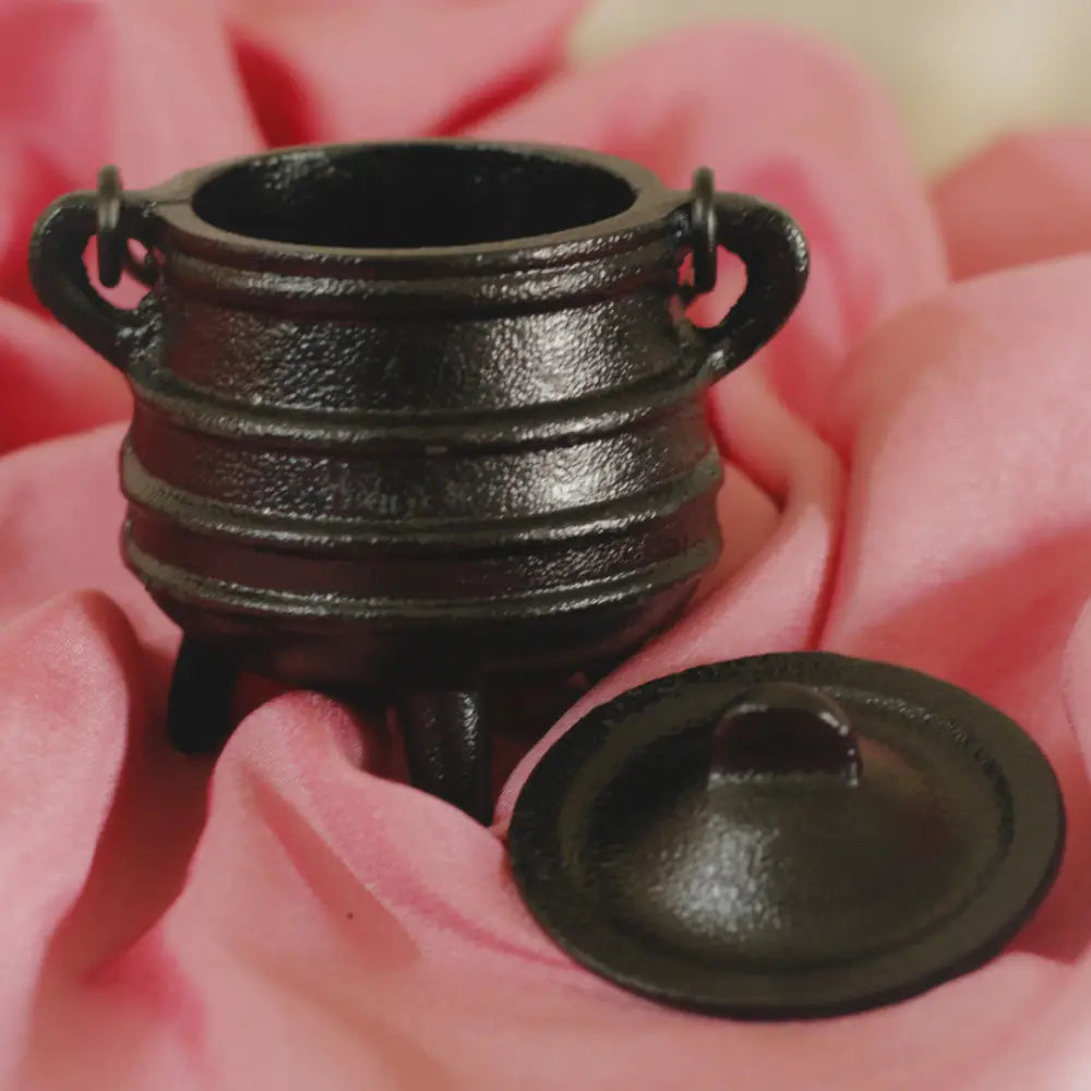 Earthy Cast Iron Cauldron for Rituals Incense and Potions Cauldron