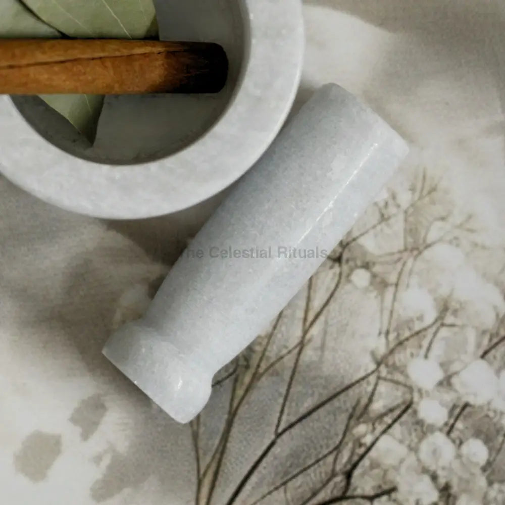 Marble Mortar and Pestle for Wiccan Rituals – A Sacred Tool for Grinding and Rituals herbs altarware