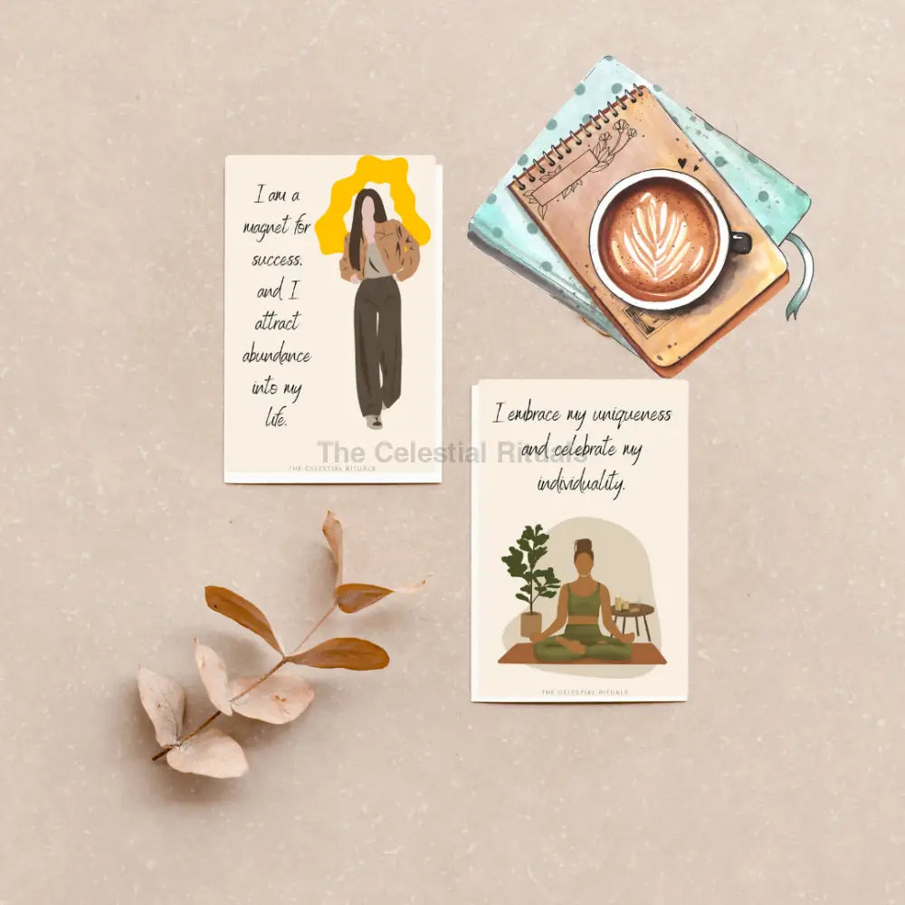 Radiant Soul Premium Affirmation Cards for Her | Full 51 card set Affirmation Cards