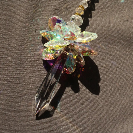 Rainbow Guardian Suncatcher Crystal Glass Altarware | Light & Energy Suncatcher