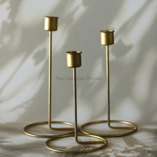 Trinity Metal Candle Stand Sticks | Perfect for Rituals Spells and Spiritual Practices Candle Holders