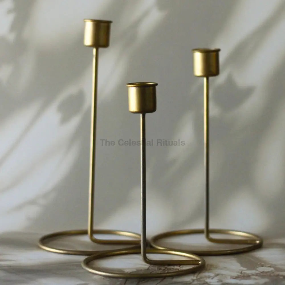 Trinity Metal Candle Stand Sticks | Perfect for Rituals Spells and Spiritual Practices Candle Holders