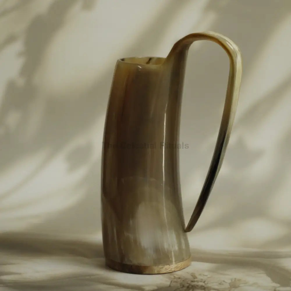 Viking Authentic Horn Mugs Beige Plain Chalice
