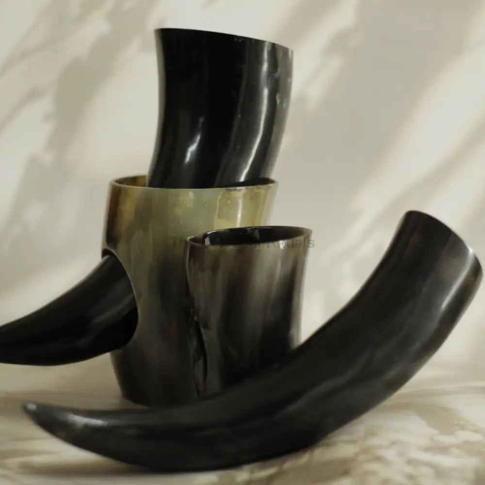 Viking Drinking Horns Tankards With Stand Authentic Horn Mugs Chalice