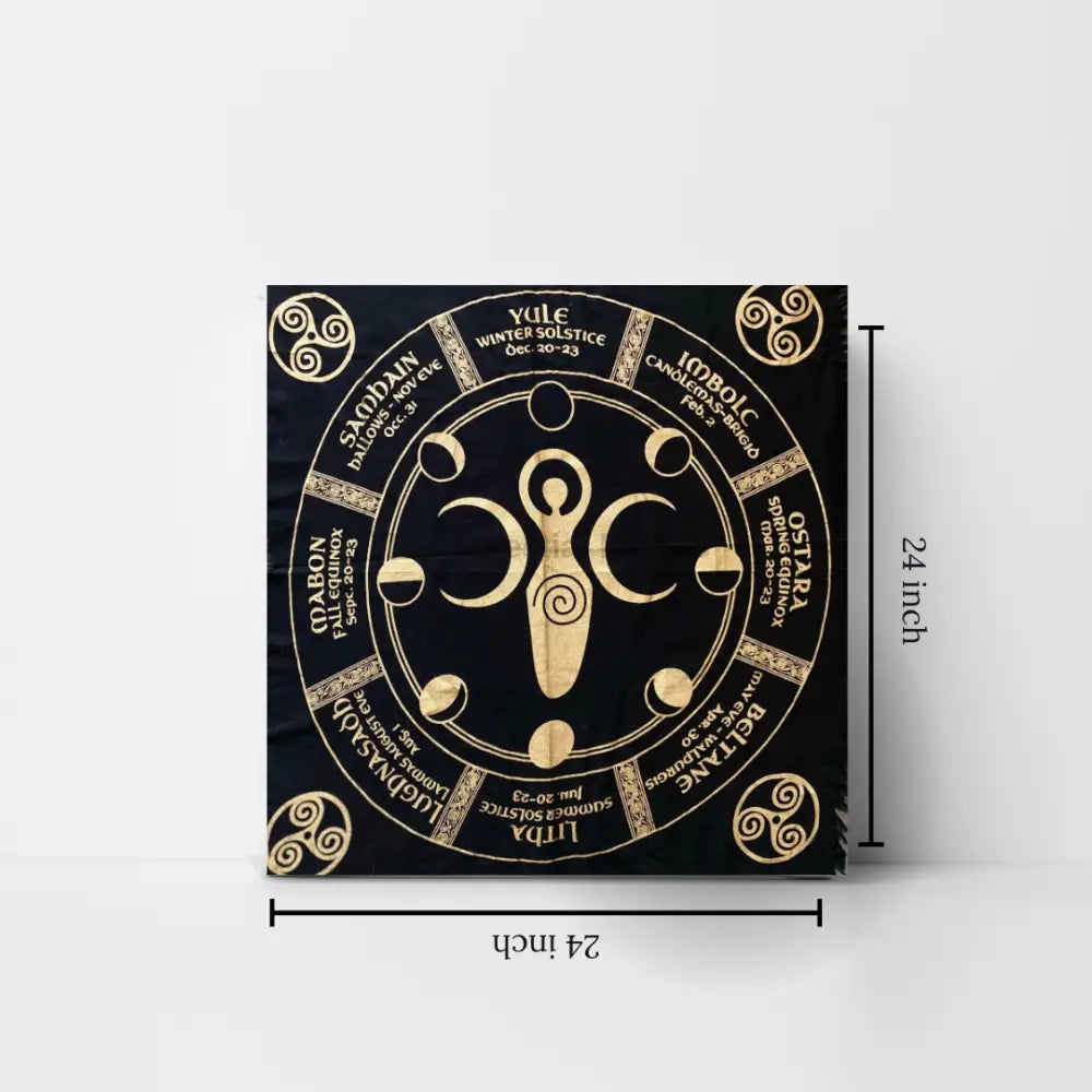 Astrology Tarot Altar Cloth Tapestry Year Wheel Tapestry