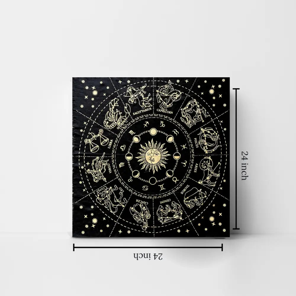 Astrology Tarot Altar Cloth Tapestry Zodiac Wheel Tapestry
