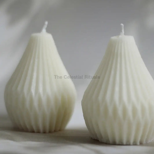 Celestial Rituals Pear Candle – Hand-Poured Luxury in Soy Wax Set of 2 white color Candles