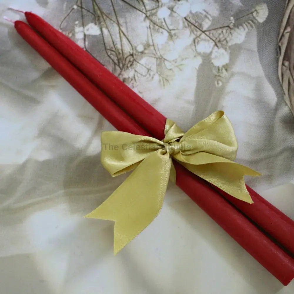 Chakra Alchemy Taper Candles (Set of 2) | Vibrant Colors for Energy Healing Brown Candles