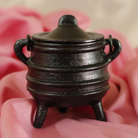 Earthy Cast Iron Cauldron for Rituals Incense and Potions Cauldron