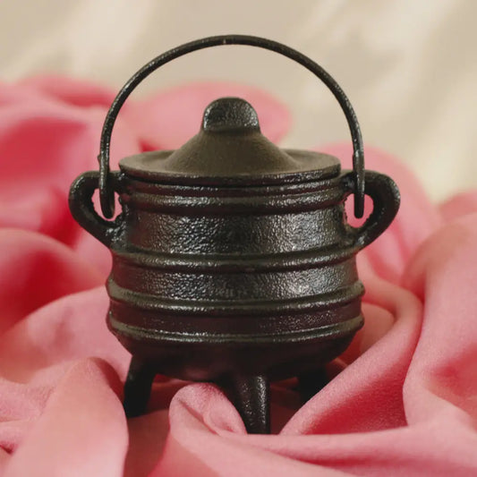 Earthy Cast Iron Cauldron for Rituals Incense and Potions Cauldron