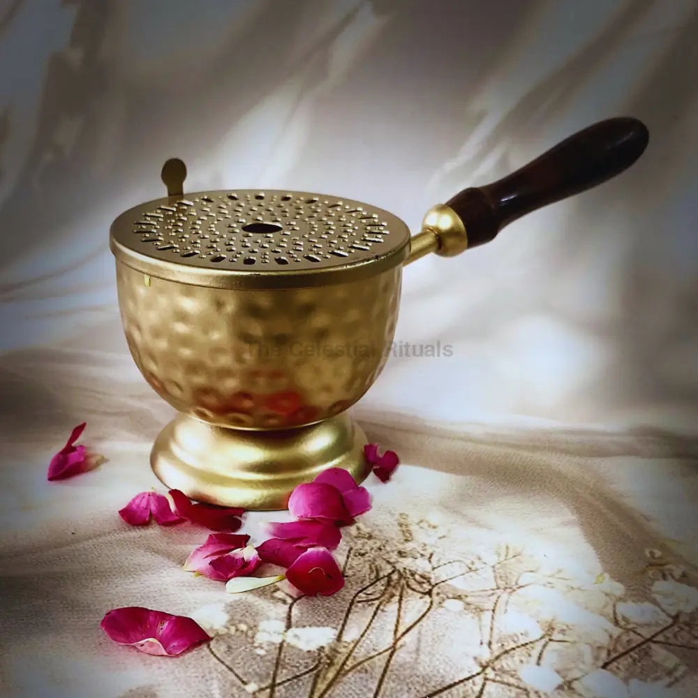 Metal Fumer for Cleansing – Ideal for Smudging & Purification Rituals | Altarware with Gift Box Incense Holder