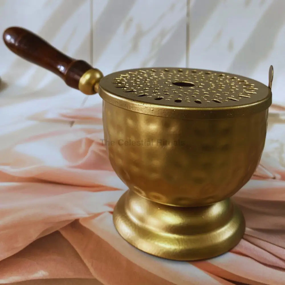 Metal Fumer for Cleansing – Ideal for Smudging & Purification Rituals | Altarware with Gift Box Incense Holder