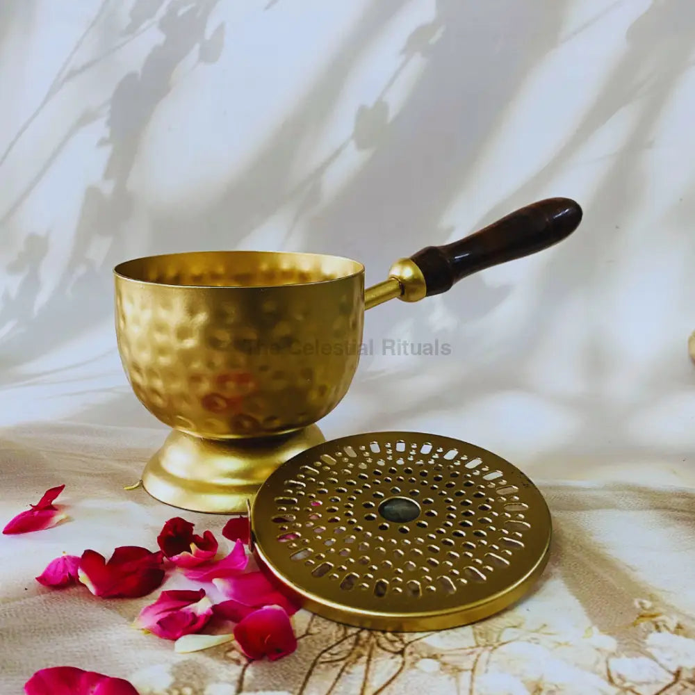 Metal Fumer for Cleansing – Ideal for Smudging & Purification Rituals | Altarware with Gift Box Incense Holder