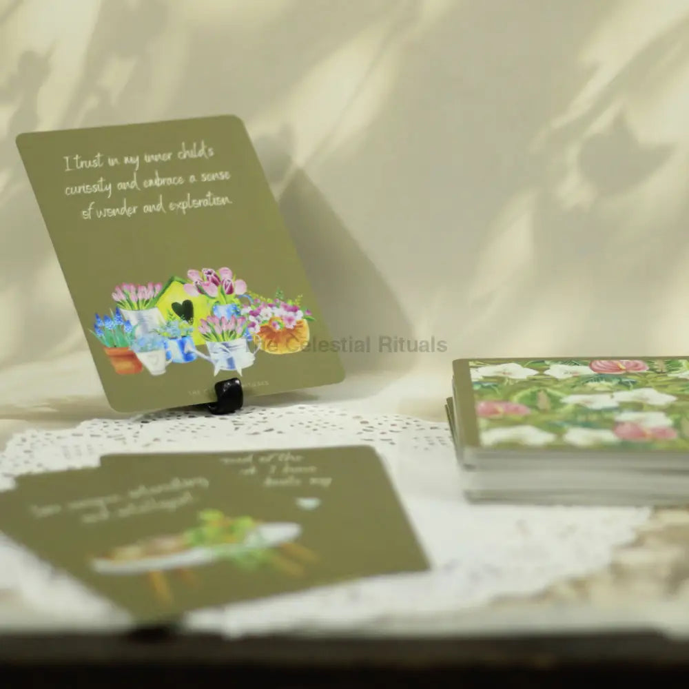 Empower Manifestation Affirmation Cards - 51 Cards Set with stand| Premium Edition Affirmation Cards