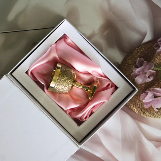 Golden Vintage Embellished Brass Chalice | Perfect for Rituals & Offerings Chalice