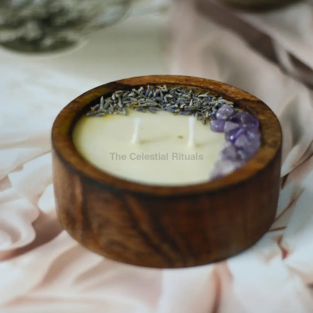 Intention Soy Candles in Wood with Gift Box Candles