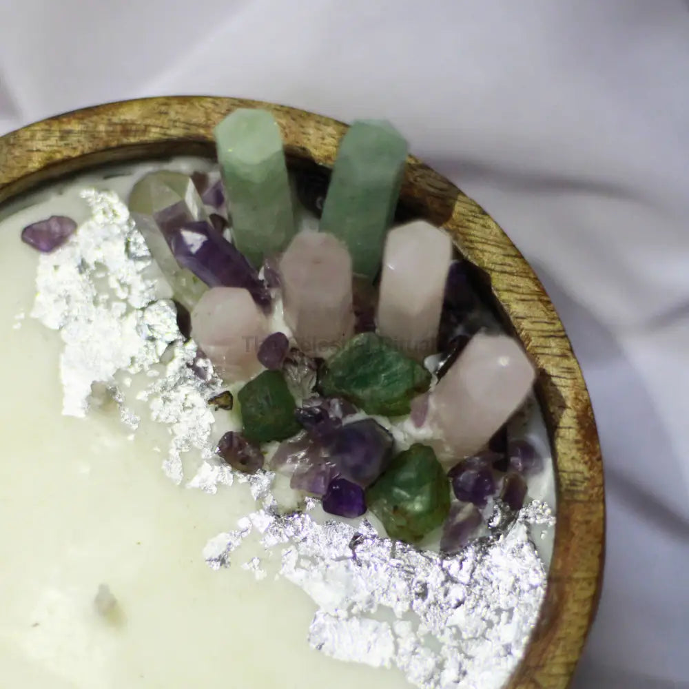Handmade Soy Intention Candles in Wood with Gift Box Candles
