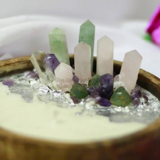 Handmade Soy Intention Candles in Wood with Gift Box Love & Light Candles