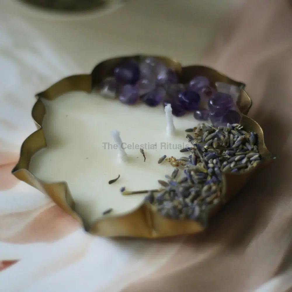 Lotus Urli Intention Candles | Hand-Poured Soy Ritual Candles for Manifestation & Healing Candles