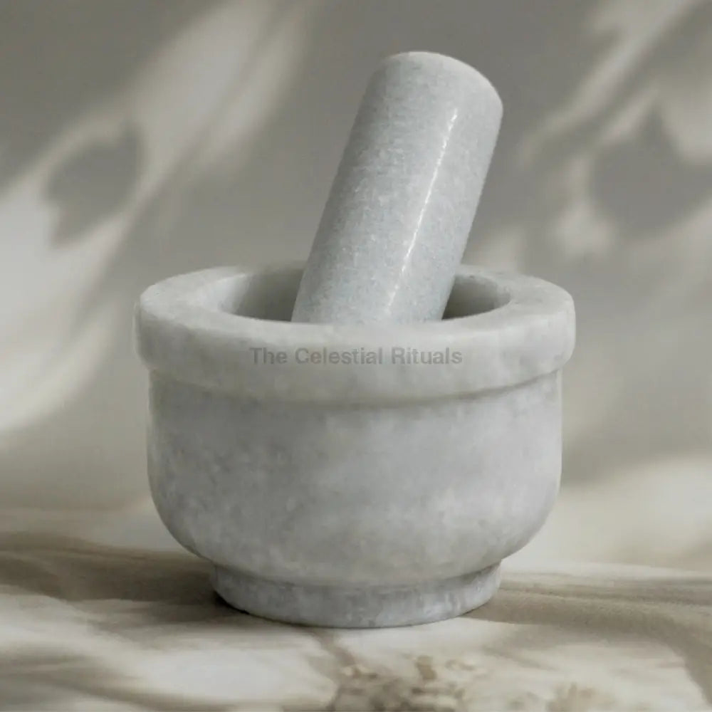 Marble Mortar and Pestle for Wiccan Rituals – A Sacred Tool for Grinding and Rituals herbs altarware