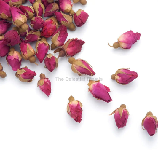 Organic Dried Pink Rose Buds for Rituals - 50 grams
