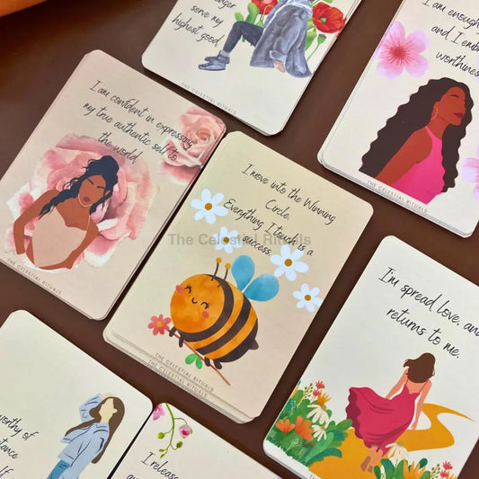 Radiant Soul Premium Affirmation Cards for Her | Full 51 card set with Box Affirmation Cards