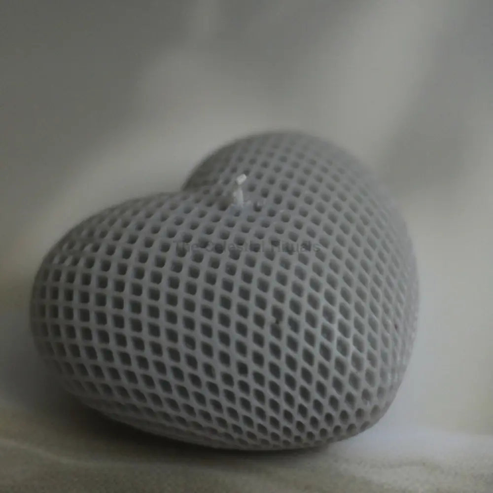 Hearts Ribbed Candle | Spiritual Self-Love & Healing Rituals Big Grey Heart Candles