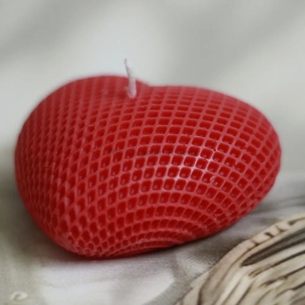 Hearts Ribbed Candle | Spiritual Self-Love & Healing Rituals Big Red Heart Candles