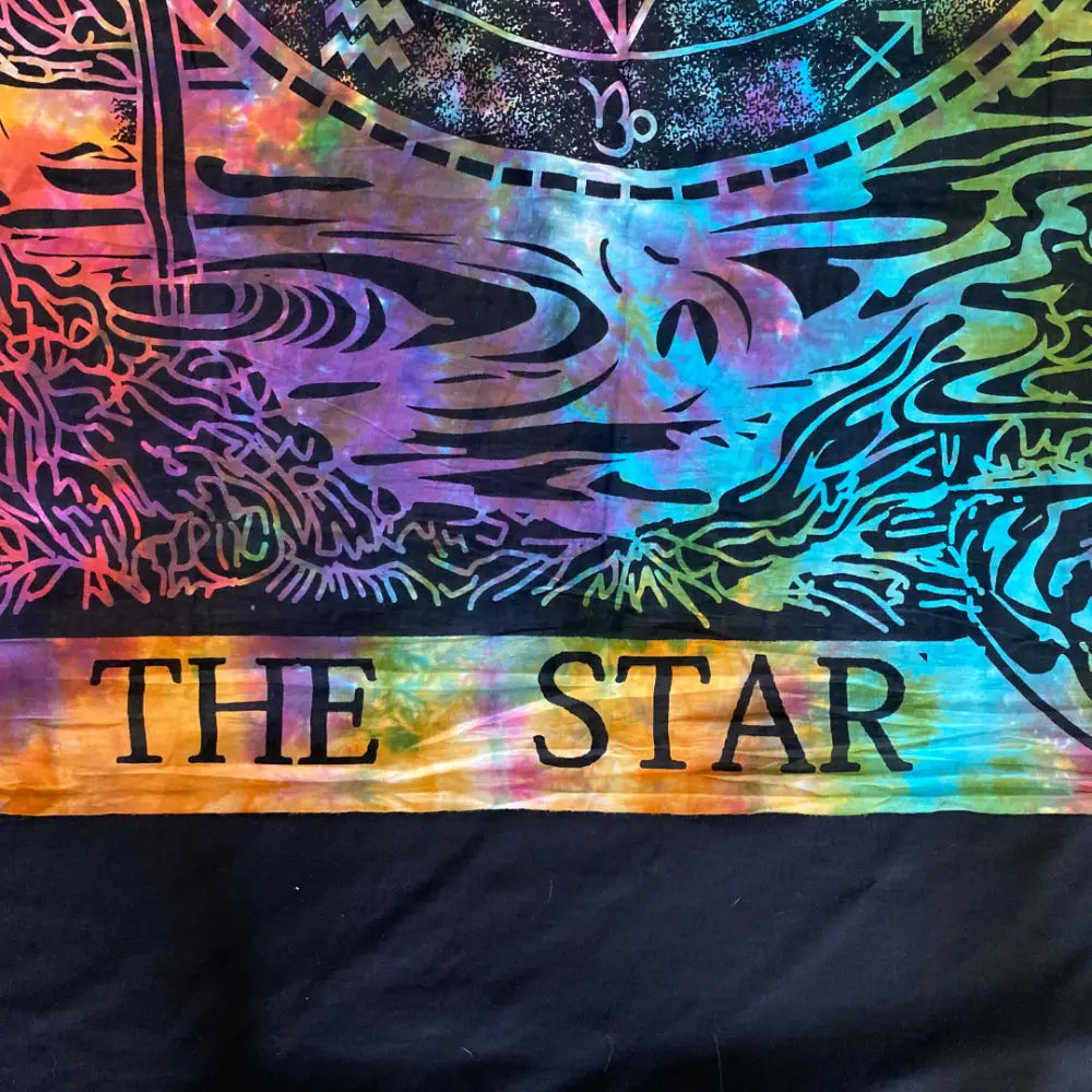 The Star Tarot Altar Cloth | Mystical Tapestry for Spiritual Décor Tapestry