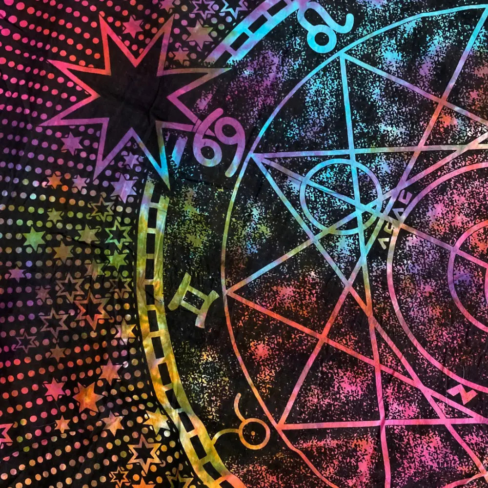 The Star Tarot Altar Cloth | Mystical Tapestry for Spiritual Décor Tapestry