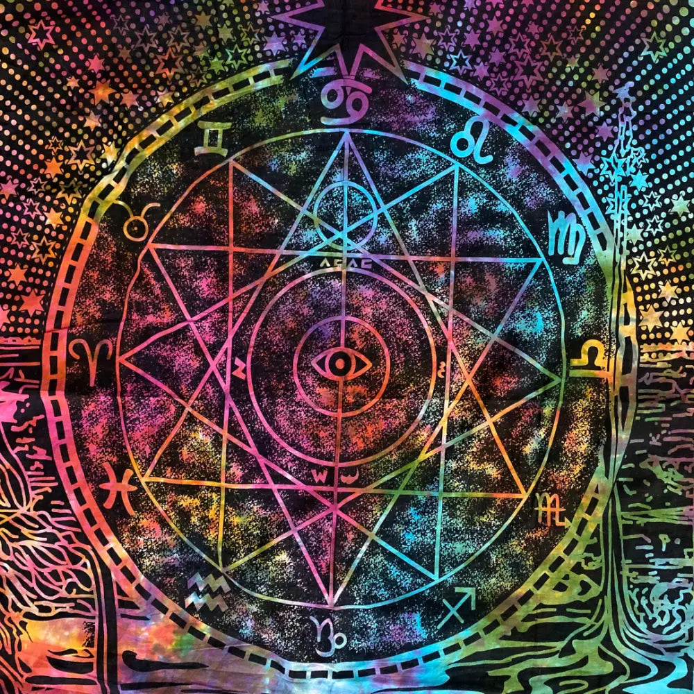 The Star Tarot Altar Cloth | Mystical Tapestry for Spiritual Décor Tapestry