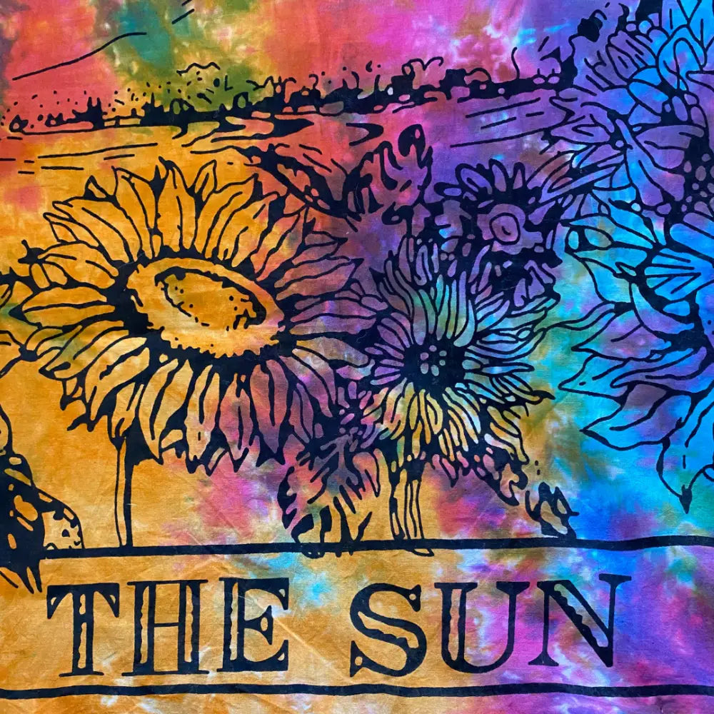 The Sun Tarot Tapestry Altar Cloth for Rituals and Spiritual Boho Décor Tapestry
