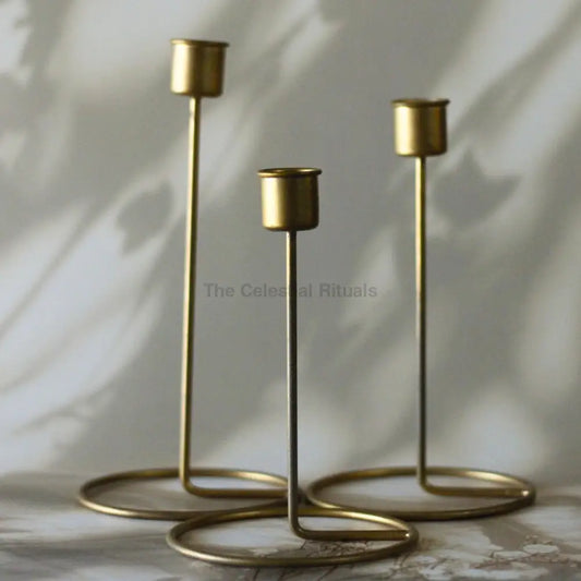 Trinity Metal Candle Stand Sticks | Perfect for Rituals Spells and Spiritual Practices Candle Holders