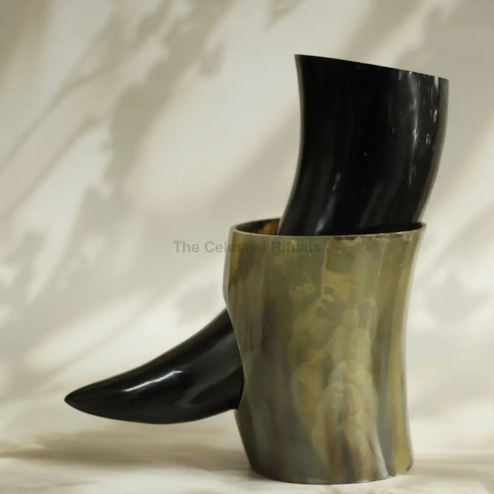 Viking Drinking Horns Tankards With Stand Authentic Horn Mugs Large Chalice